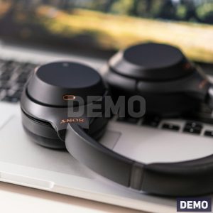 MacBook and Wireless Headphone Set