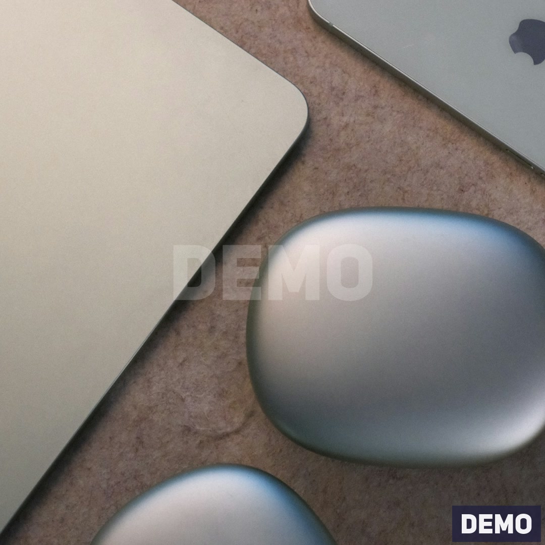 Silver Laptop and Over-Ear Audio Set — DEMO overview