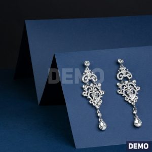 Silver Crystal Drop Earrings — DEMO overview