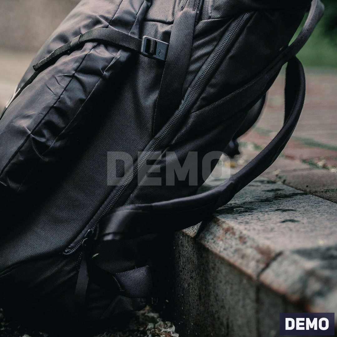 Executive Leather Travel Backpack — DEMO detail b